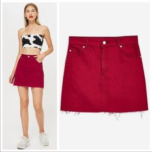Topshop Moto Denim Skirt